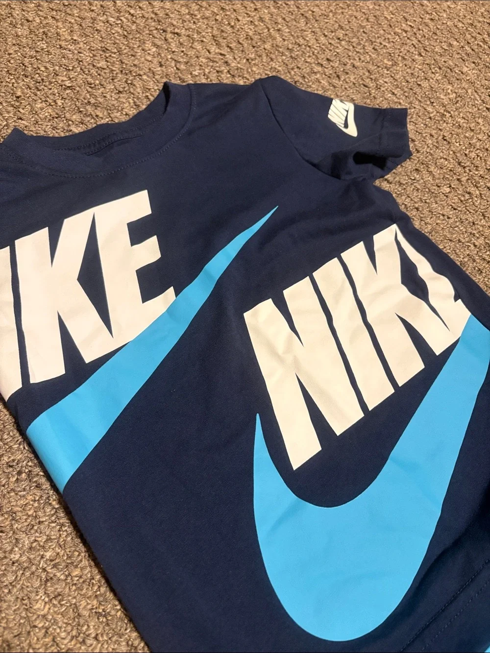 Nike Navy T‑Shirt & Light Blue Shorts Set